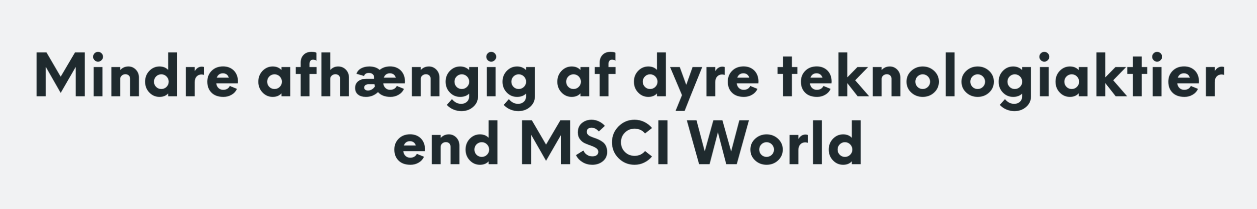 Mindre afhængig af dyre teknologiaktier end MSCI World_global_value